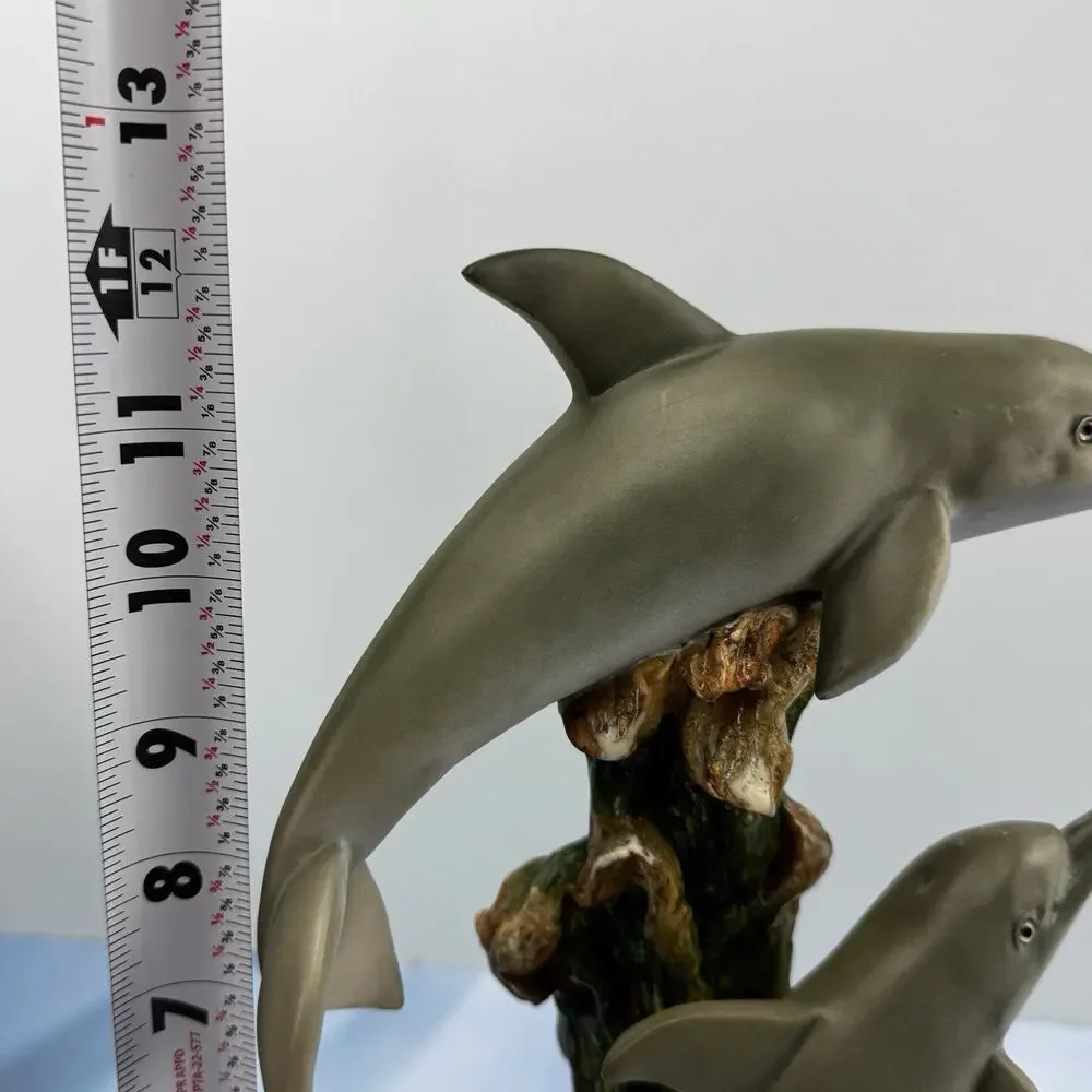 Wildlife Dolphins‎ Statue Crosa Collection Seaworld Edition Nautical Decor EUC